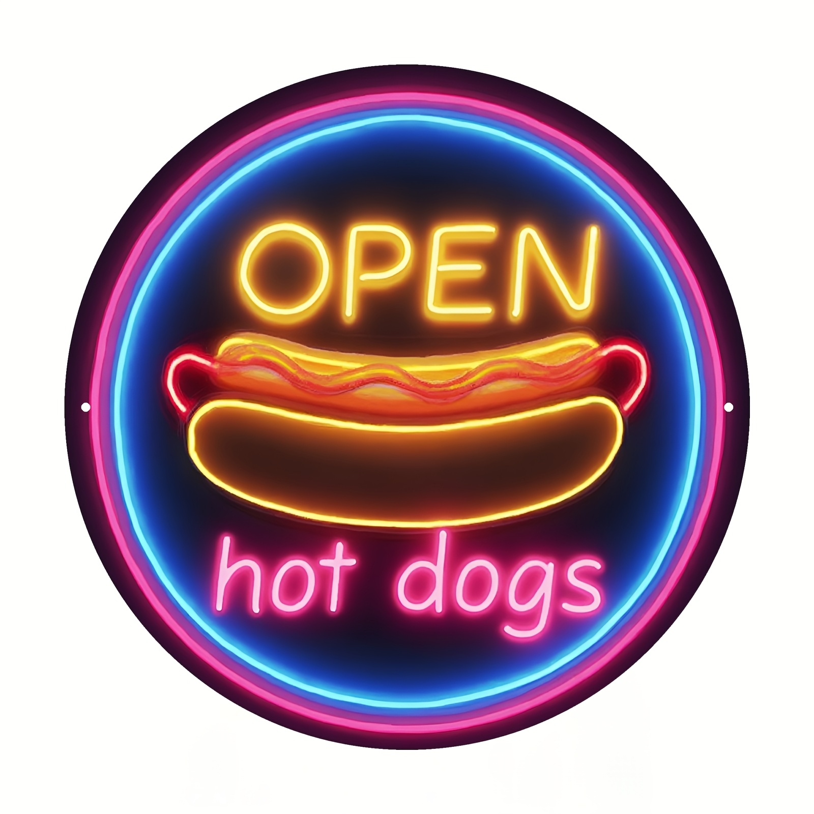 Neon Sign Party - 2D Flat, Retro Hot Dog Neon