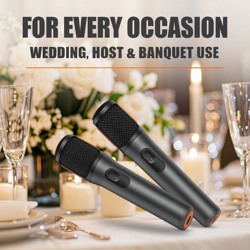 Event Party - Wireless Microphone Dual Handheld AES-128 Encrypted