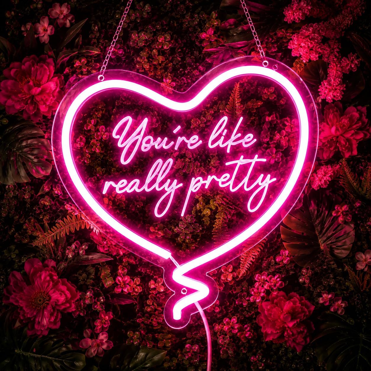 Pink Heart Neon Sign Youre Lik - Neon Sign Party 评论和价格