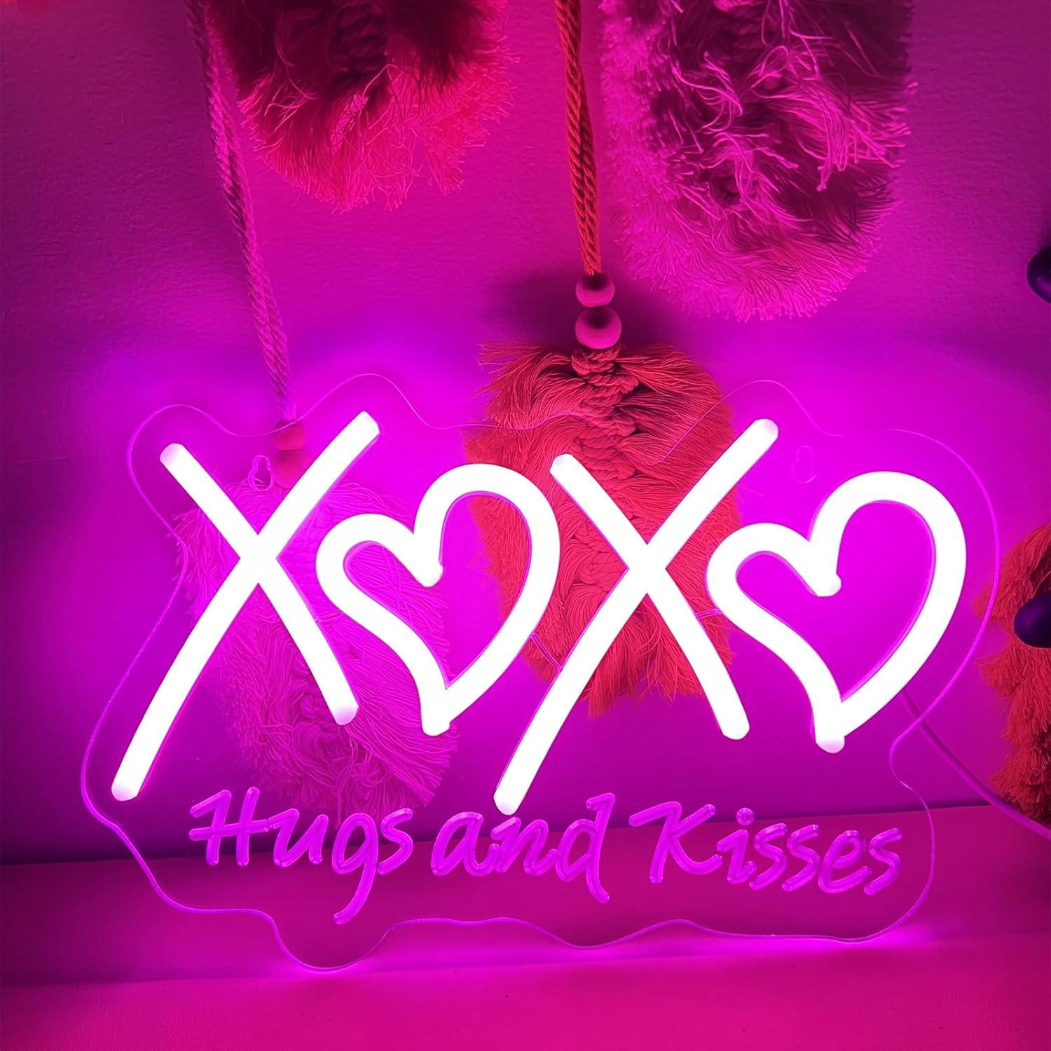 XOXO Neon Sign Hugs and Kisses - Neon Sign Party 评论和价格