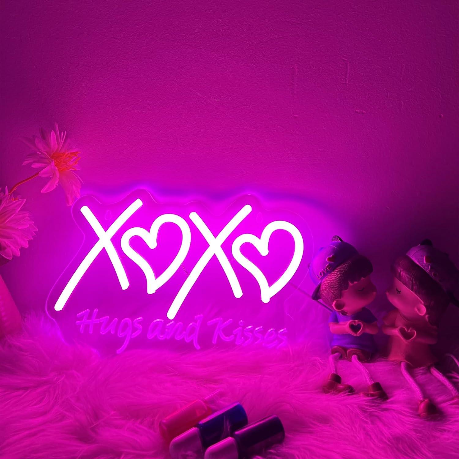 XOXO Neon Sign Hugs and Kisses - Neon Sign Party 评论和价格