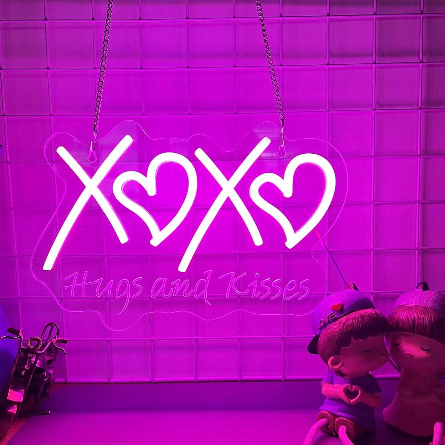 XOXO Neon Sign Hugs and Kisses - Neon Sign Party 评论和价格