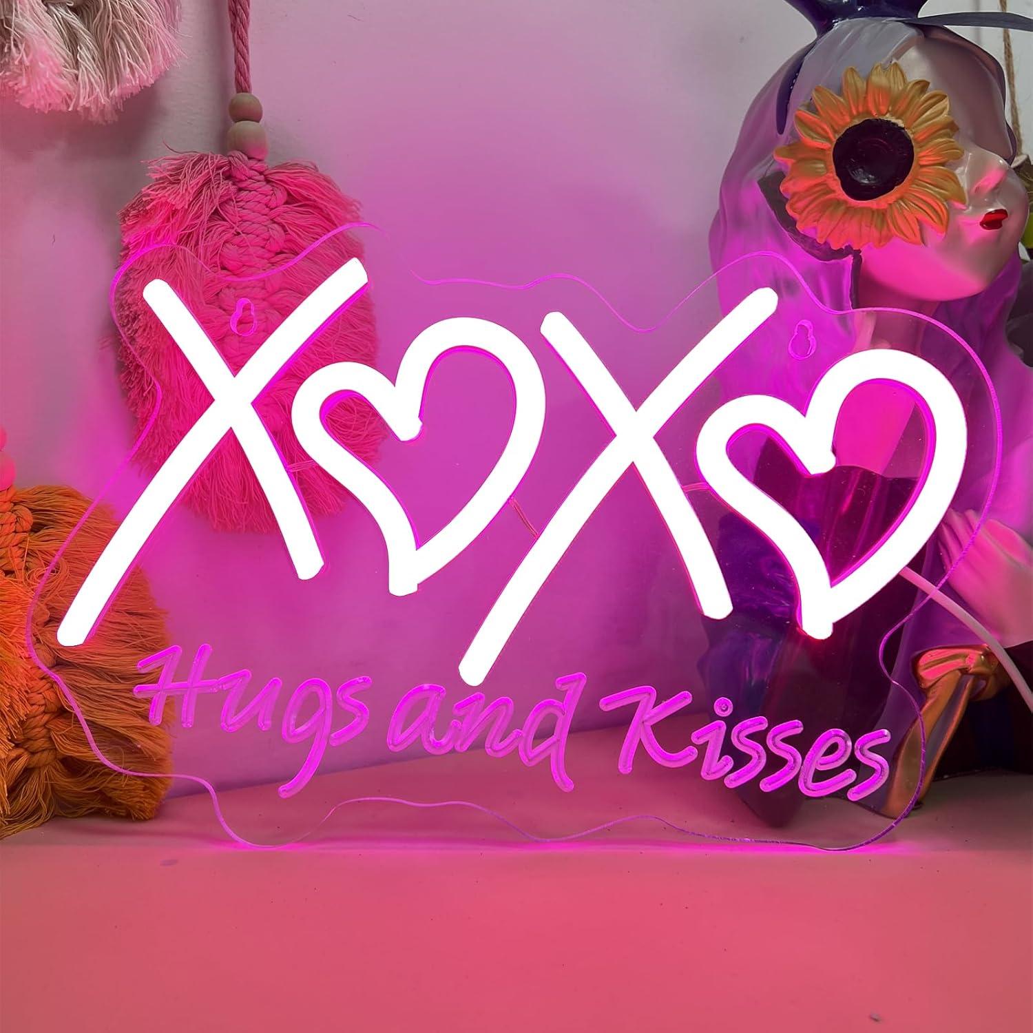 XOXO Neon Sign Hugs and Kisses - Neon Sign Party 评论和价格