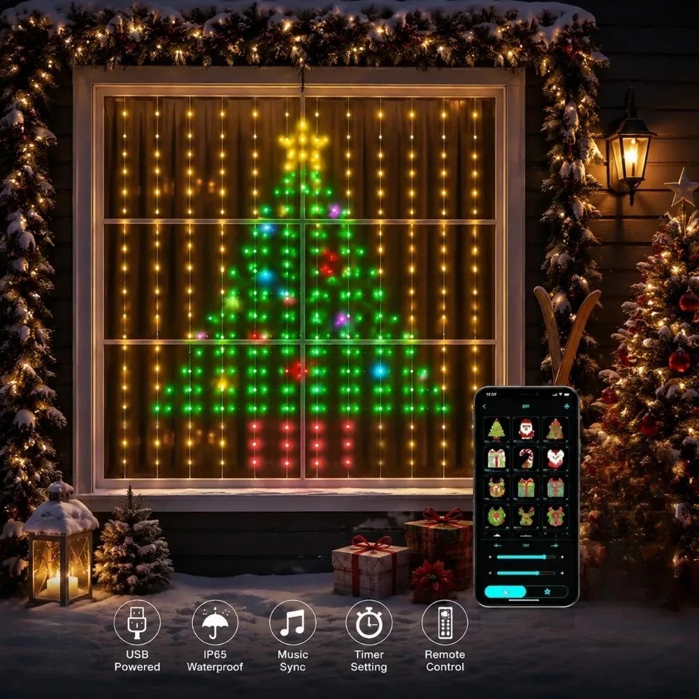 Christmas Light String LED Cur - Neon Sign Party 评论和价格