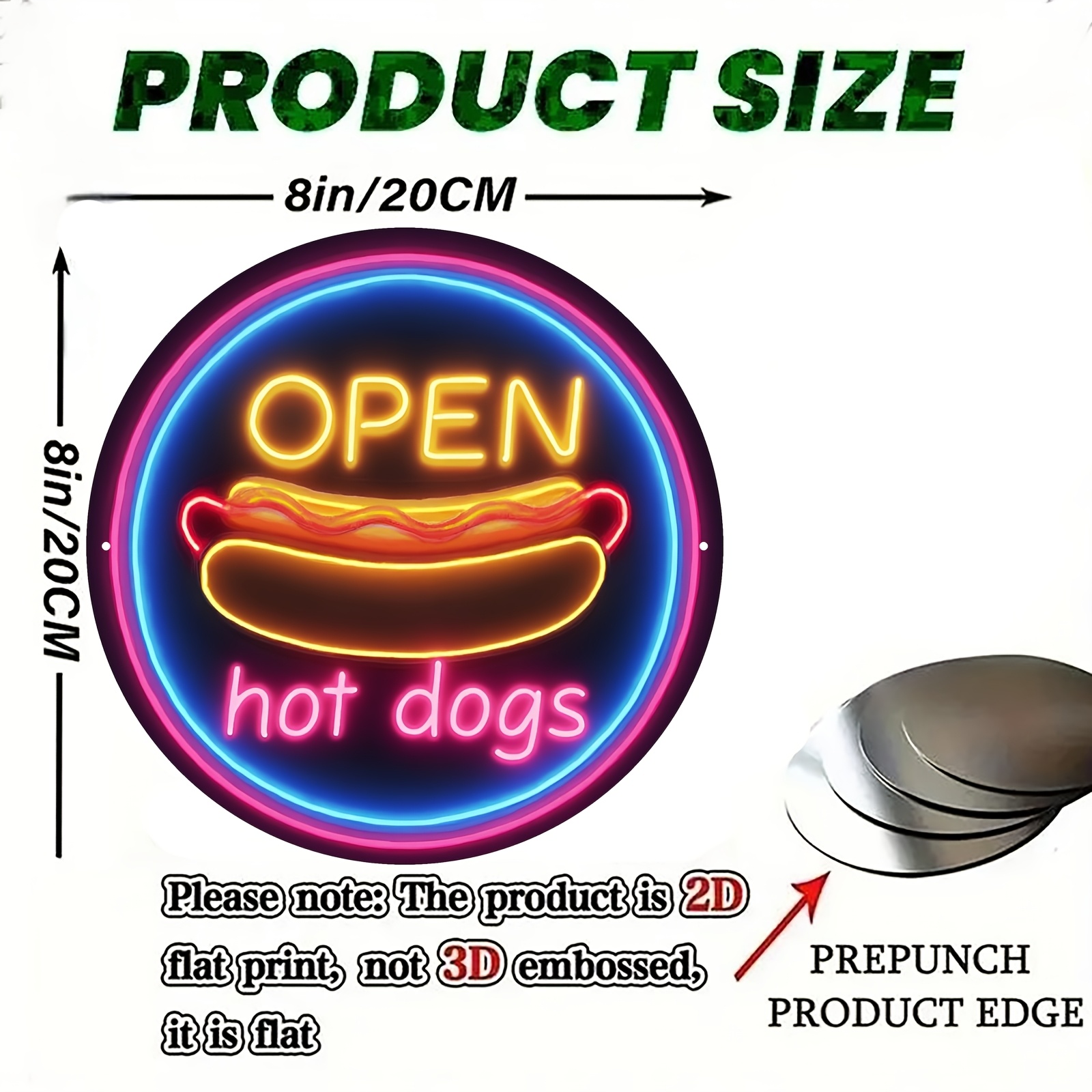 2D Flat, Retro Hot Dog Neon Si - Neon Sign Party 评论和价格