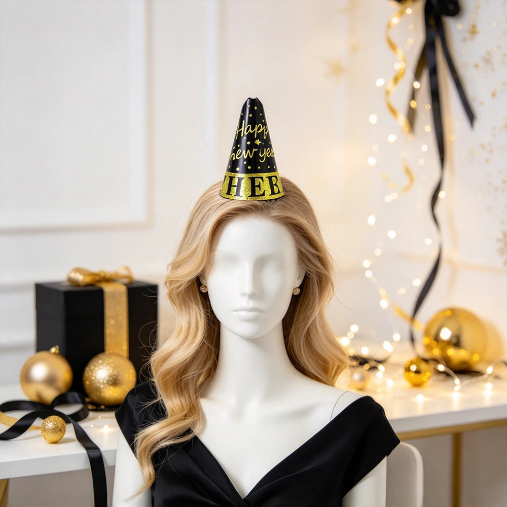 1set New Year Cone Party Paper - Party Hat Cone 评论和价格