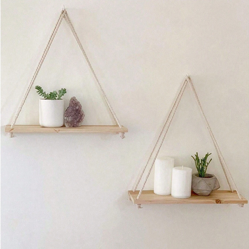 Wooden Swing Hanging Hemp Rope - Flower Wall Panel 评论和价格