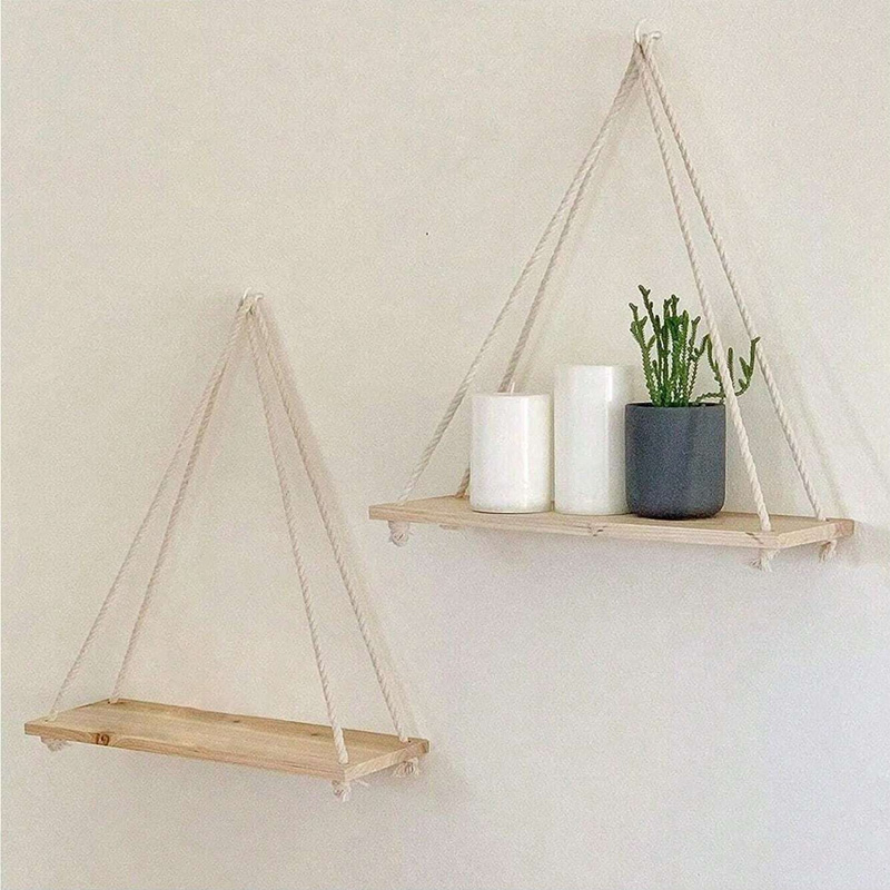 Wooden Swing Hanging Hemp Rope - Flower Wall Panel 评论和价格