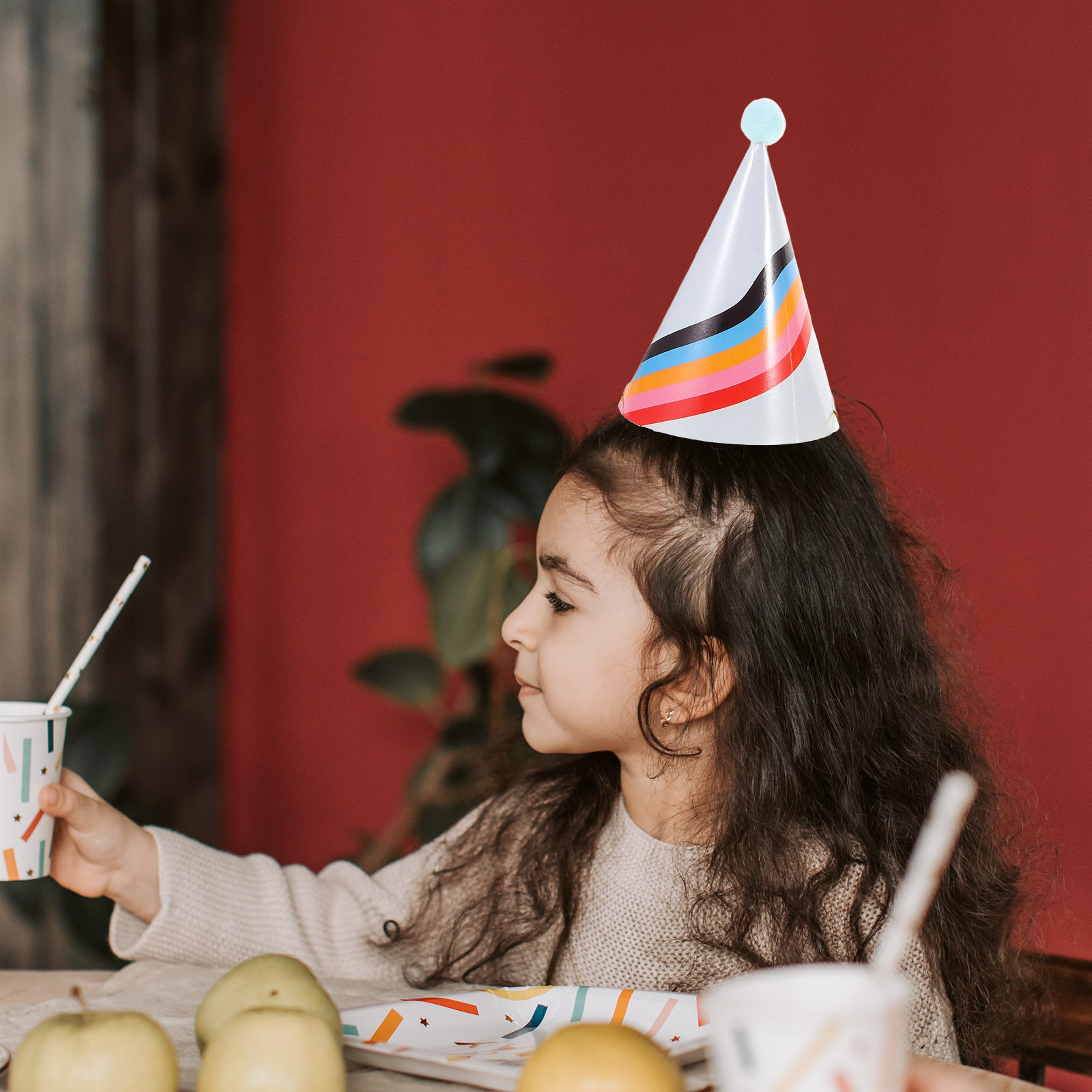 3Pcs Gold Foil Accented Paper  - Party Hat Cone 评论和价格